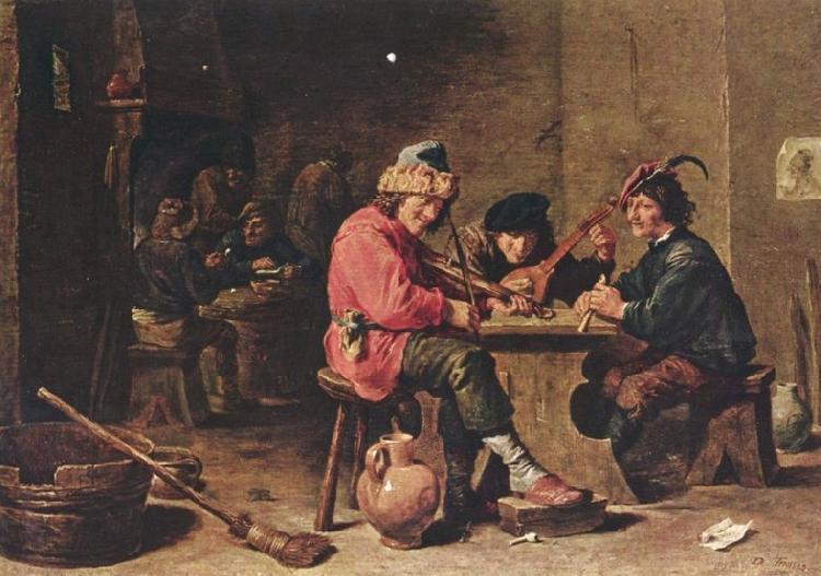 David Teniers the Younger Drei musizierende Bauern oil painting picture